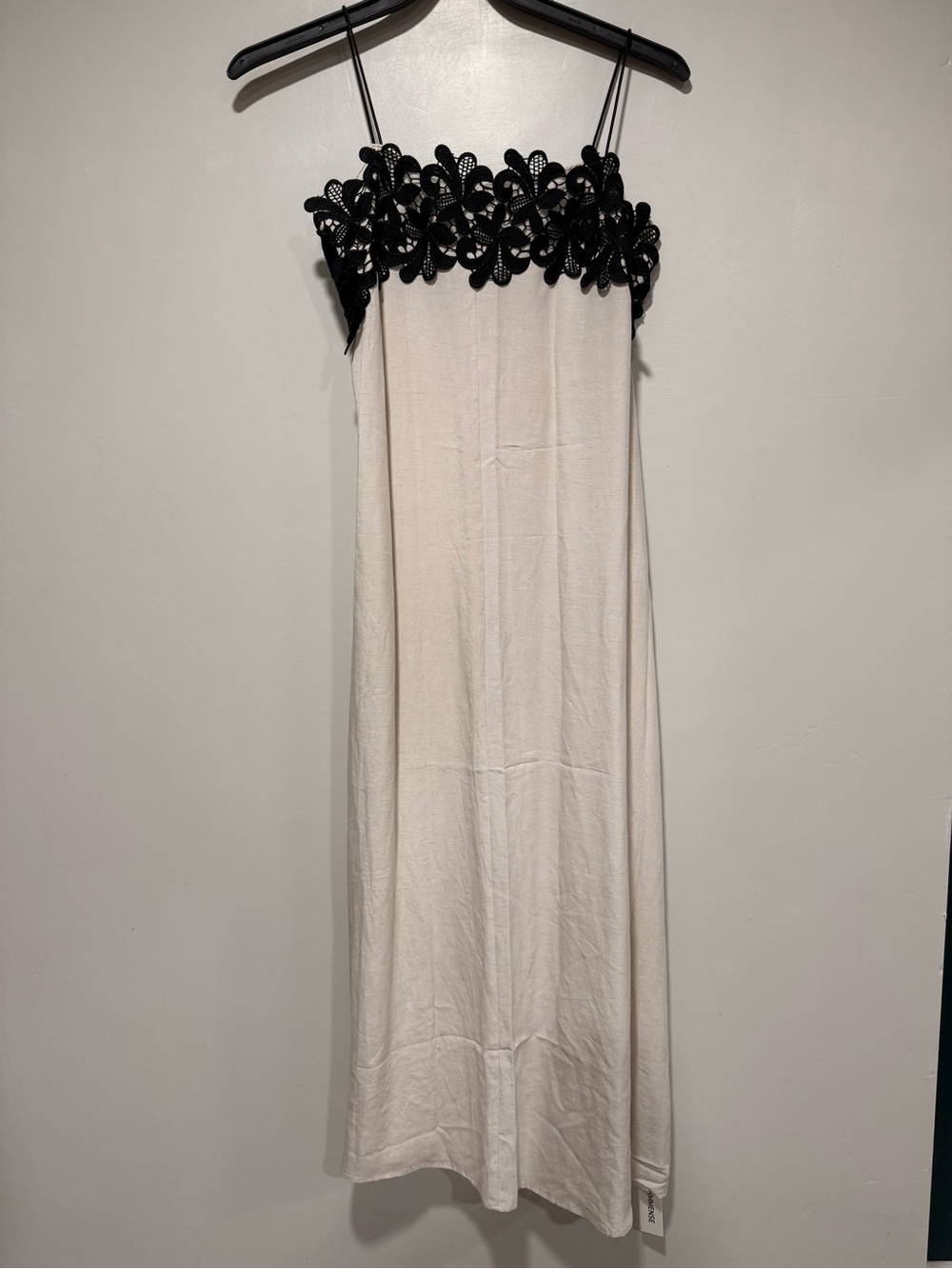 Commense Cream Maxi Slip with Black Lace Bandeau - Picture 7 of 9